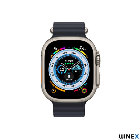 Winex Watch 8 Ultra Max 2024 Android İos HarmonyOs Uyumlu Çift Kordonlu Akıllı Saat Siyah