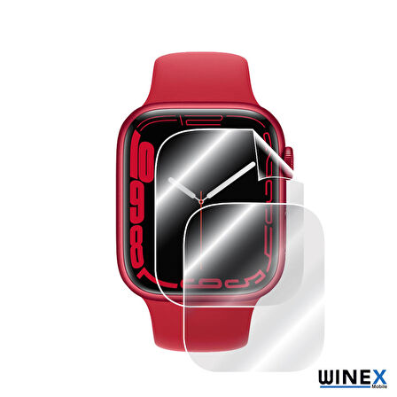 Apple Watch Nike Series 7 45mm Ön Darbe Emici Ekran Koruyucu Nano Cam (4 Adet)