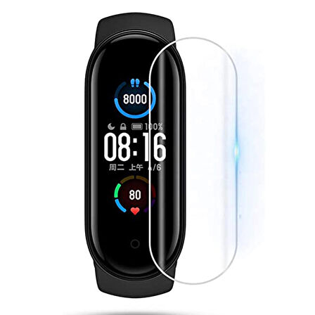 Xiaomi Mi Band 7 Ön Darbe Emici Ekran Koruyucu Nano Cam (4 Adet)
