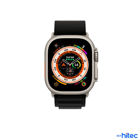 ScHitec 42-44mm Yeni Nesil Apple Uyumlu Akıllı Saat Kordonu Hasır Kancalı Siyah