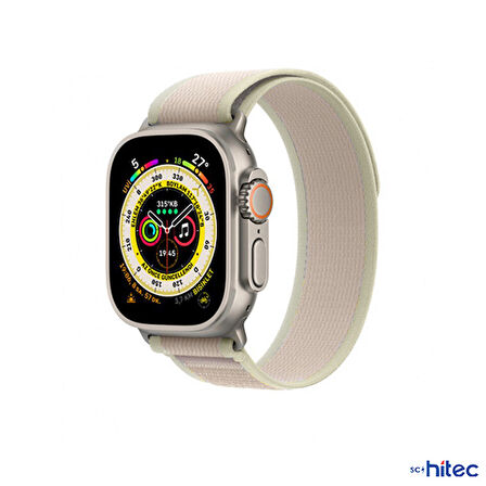 ScHitec 42-44mm Yeni Nesil Apple Uyumlu Akıllı Saat Kordonu Hasır Gri