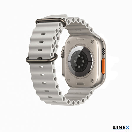 Winex 42-49mm Yeni Nesil Apple Uyumlu Akıllı Saat Kordonu Silikon Gri