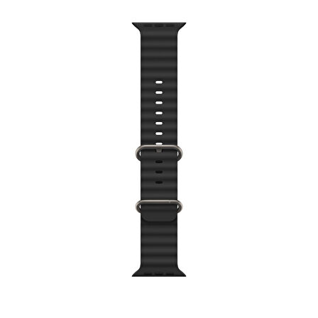 ScHitec 42-49mm Yeni Nesil Apple Uyumlu Akıllı Saat Kordonu Silikon Siyah