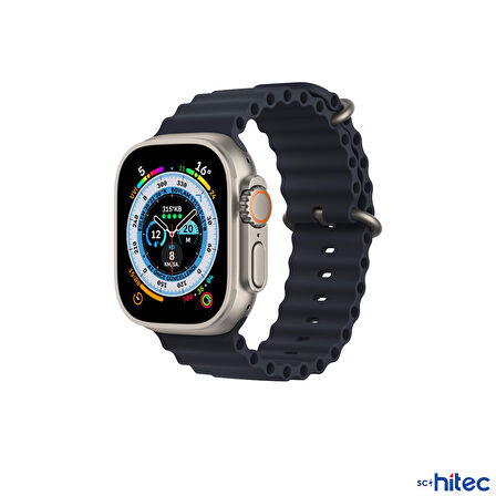 ScHitec 42-49mm Yeni Nesil Apple Uyumlu Akıllı Saat Kordonu Silikon Lacivert