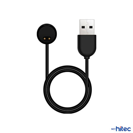 ScHitec Mi Band 5 - Mi Band 6 - Mi Band 7 Akıllı Bileklik UsbA Şarj Cihazı Kablosu