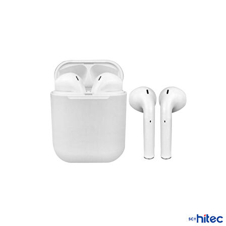 ScHitec İ12 2. Nesil Pods TWS 5.0 Bluetooth Kulaklık Beyaz