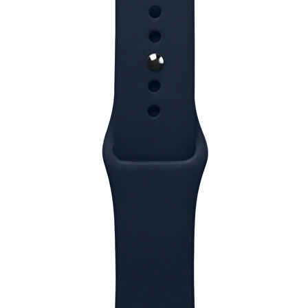 ScHitec 42-49mm Yeni Nesil Apple Uyumlu Akıllı Saat Kordonu Silikon Lacivert