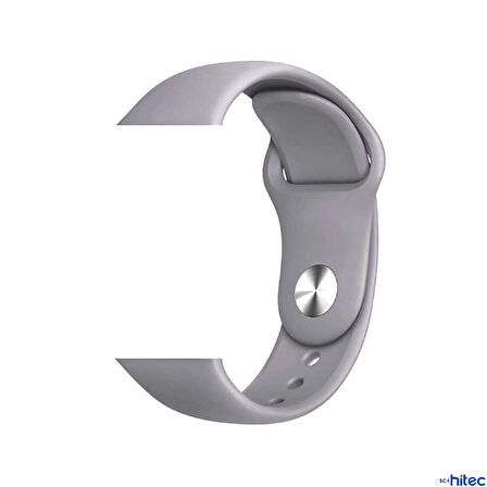 ScHitec 42-49mm Yeni Nesil Apple Uyumlu Akıllı Saat Kordonu Silikon Gri