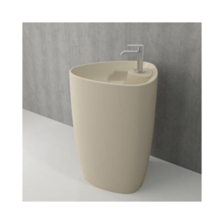 Bocchi Etna Monoblok Lavabo 58 cm Batarya Banklı Mat Yasemin