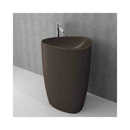 Bocchi Etna 58 cm Monoblok Lavabo Mat Kahve