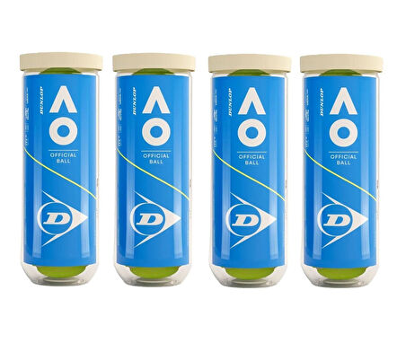 Dunlop Australian Open 3'lü 4 Kutu Tenis Topu