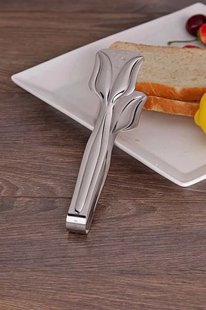 8 Parça Paslanmaz Çelik Mutfak Seti – Kevgir, Kepçe, Spatula, Maşa, Makarna Kaşığı | Servis Seti