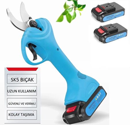 Suca SC 8602 Akülü Şarjlı Budama Makası 32 mm 2 Akülü