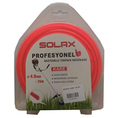 Solax Tırpan Misinası Köşeli 4 mm 25 mt