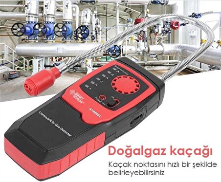 Smart Sensor AT8800L Yanıcı Gaz Kaçak Dedektörü Seviye Alarmlı