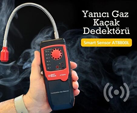 Smart Sensor AT8800L Yanıcı Gaz Kaçak Dedektörü Seviye Alarmlı