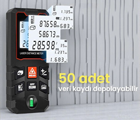 Texta B40 Temel Seviye Lazer Mesafe Ölçer Lazermetre Hobi ve Hafif İşler İçin