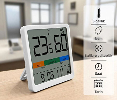 Loyka VGW 23 Kalibrasyon Menülü Sıcaklık Nem ve Saat Göstergesi