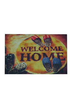 Welcome Home Çift Taraflı Kauçuk Kapı Önü Paspası
