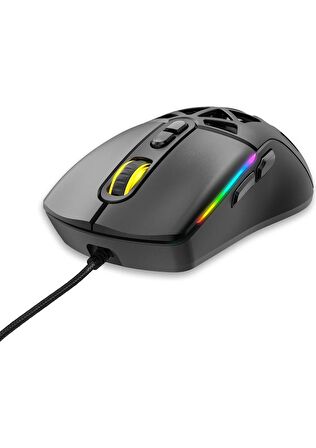 Claw's Nexus X1 12800 Dpi Makro Yazılımlı & Değiştirilebilir Kapaklı RGB Gaming Mouse - Siyah