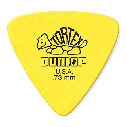 Jim Dunlop 431P.73 Tortex Triangle Yellow 6'lı Paket Pena (0.73 mm)