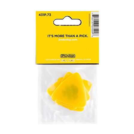 Jim Dunlop 431P.73 Tortex Triangle Yellow 6'lı Paket Pena (0.73 mm)