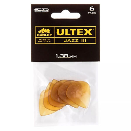Jim Dunlop 427P1.38 Ultex Jazz III Gitar Pena 6 Adet Guitar Picks