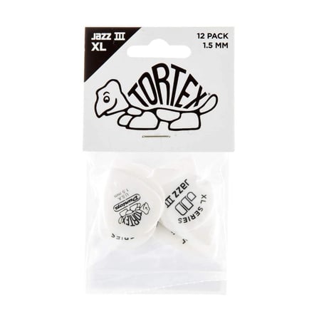Jim Dunlop Tortex White Jazz III XL Pena (1.50mm)