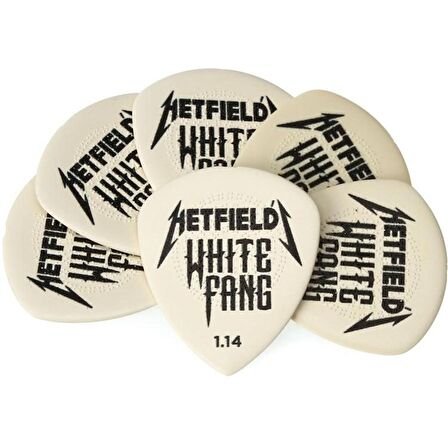 Jim Dunlop PH122P114 James Hetfield White Fang 6lı Paket Pena (1.14 mm)