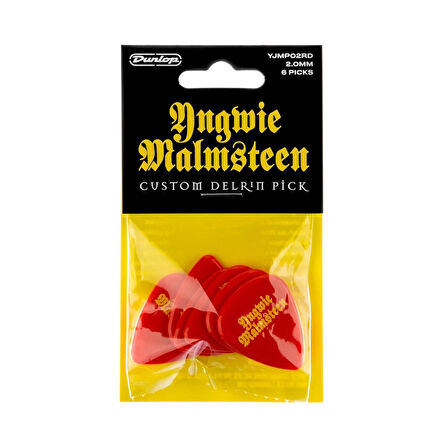 Jim Dunlop YJMP02RD Malmsteen 6'lı Paket Gitar Pena (2.0 mm)