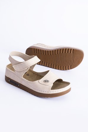 Yeny Kadın Anatomik Dolgu Topuk Rahat Comfort Poliüretan Taban Flat Sandalet
