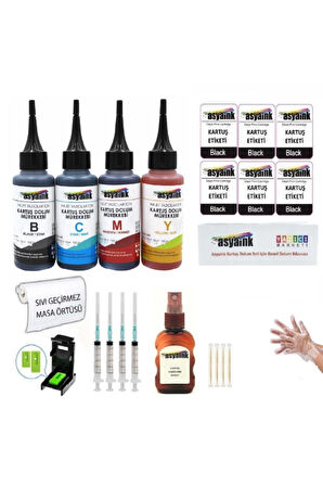 Hp Deskjet F2275 / F2276 Muadil Kartuş Dolum Seti 4x100ml 4 Renk