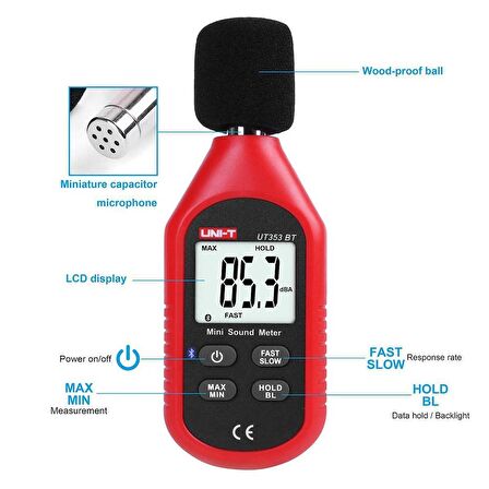 Unit UT353BT Mini Ses Seviyesi Ölçüm Cihazı