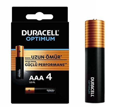 DURACELL OPTIMUM MX2400 1.5 VOLT ALKALİN AAA İNCE KALEM PİL (4LÜ PAKET)