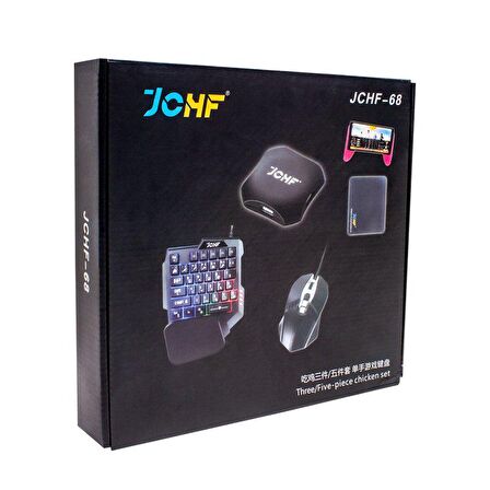 HELLO JCHF-68 KLAVYE + MOUSE BLUETOOTH GAMEPAD OYUNCU 4IN1 SETİ