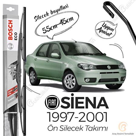 Bosch ECO Fiat Siena 1998 - 2002 Ön Silecek Takımı