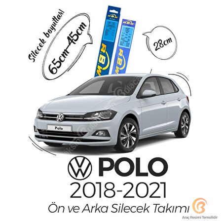 Volkswagen Polo Ön ve Arka Silecek Seti (2018-2021) RBW