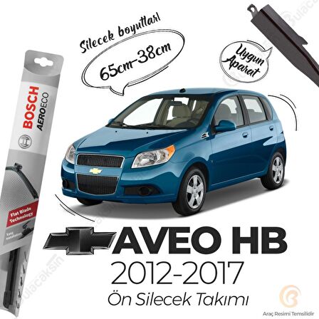 Chevrolet Aveo HB Muz Silecek Takımı (2012-2017) Bosch Aeroeco