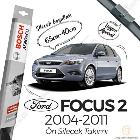 Ford Focus Muz Silecek Takımı (2004-2011) Bosch Aeroeco