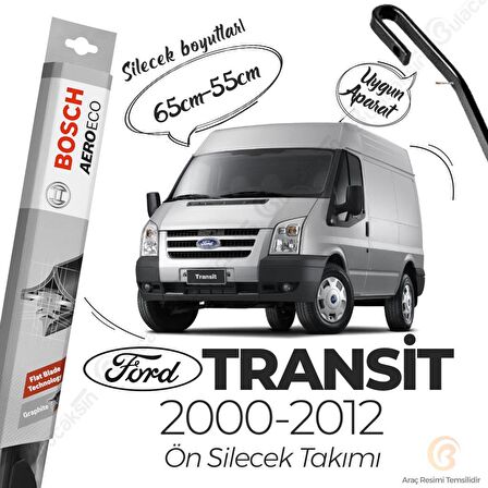 Ford Transit Muz Silecek Takımı (2000-2012) Bosch Aeroeco