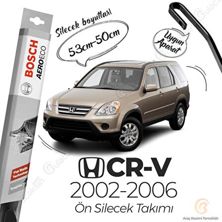 Honda CR-V Muz Silecek Takımı (2002-2006) Bosch Aeroeco