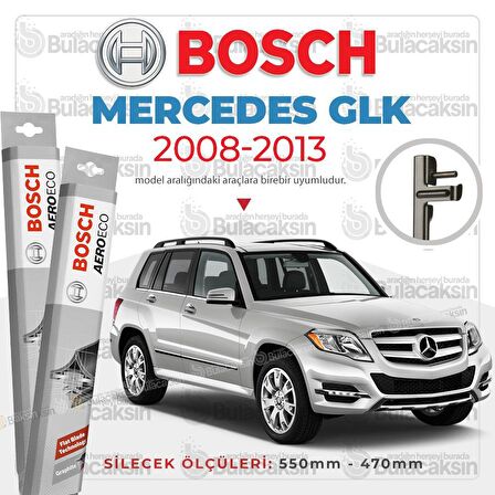 Mercedes GLK Muz Silecek Takımı (2008-2013) Bosch Aeroeco