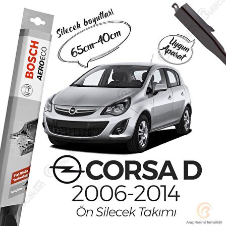 Opel Corsa D Muz Silecek Takımı (2006-2014) Bosch Aeroeco