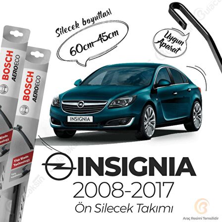 Opel İnsignia Muz Silecek Takımı (2008-2016) Bosch Aeroeco
