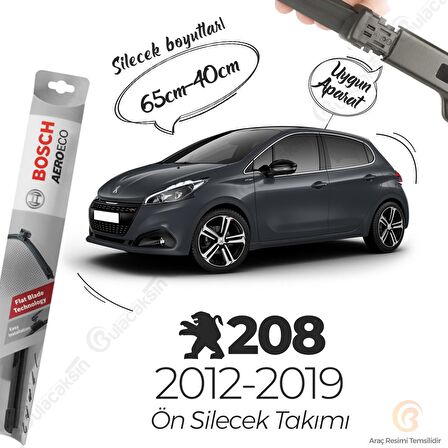Peugeot 208 Ön Muz Silecek Takımı (2012-2019) Bosch Aeroeco