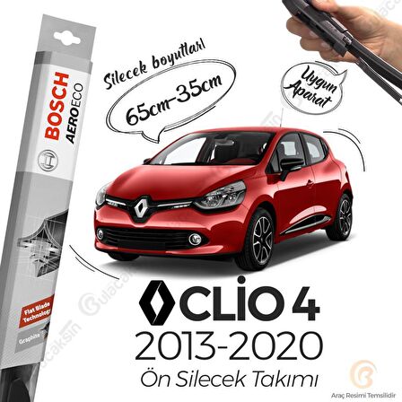 Renault Clio 4 Muz Silecek Takımı (2012-2020) Bosch Aeroeco