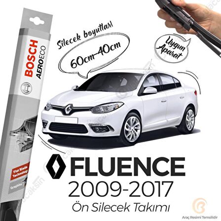 Renault Fluence Muz Silecek Takımı (2010-2018) Bosch Aeroeco