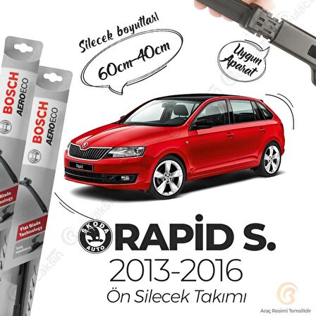 Skoda Rapid Spaceback Muz Silecek Takımı (2013-2016) Bosch Aeroeco