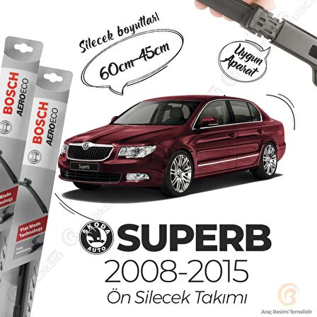 Skoda Superb Muz Silecek Takımı (2008-2015) Bosch Aeroeco