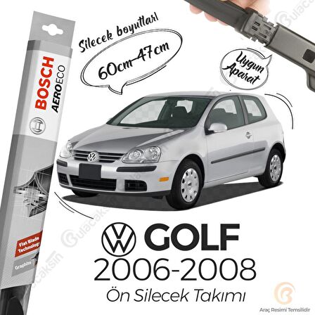 Volkswagen Golf 5 Muz Silecek Takımı (2006-2008) Bosch Aeroeco